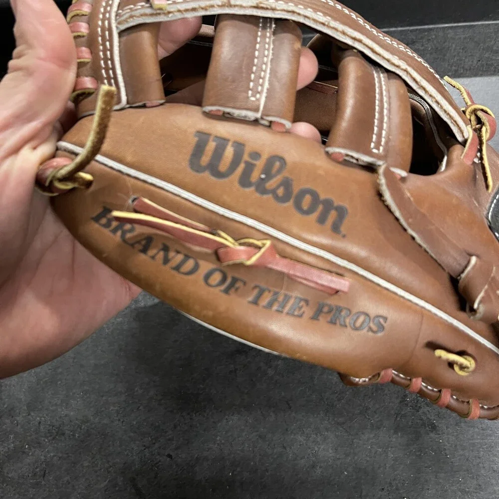 Vintage Wilson Force 4 Baseball Glove Mens 11.5 Brown Leather Taiwan Mitt
